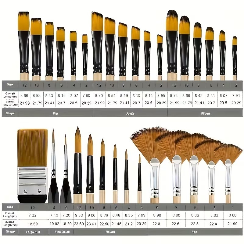 32 Nylon Brush Sets-round, Haz - Detailing Brush Set ulasan dan harga