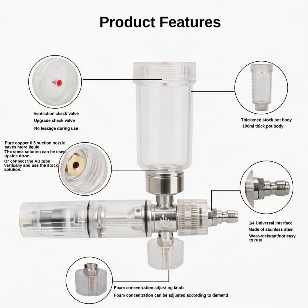 Foam Spray Gun Adjustable 100m - Foam Cannon Car Wash ulasan dan harga