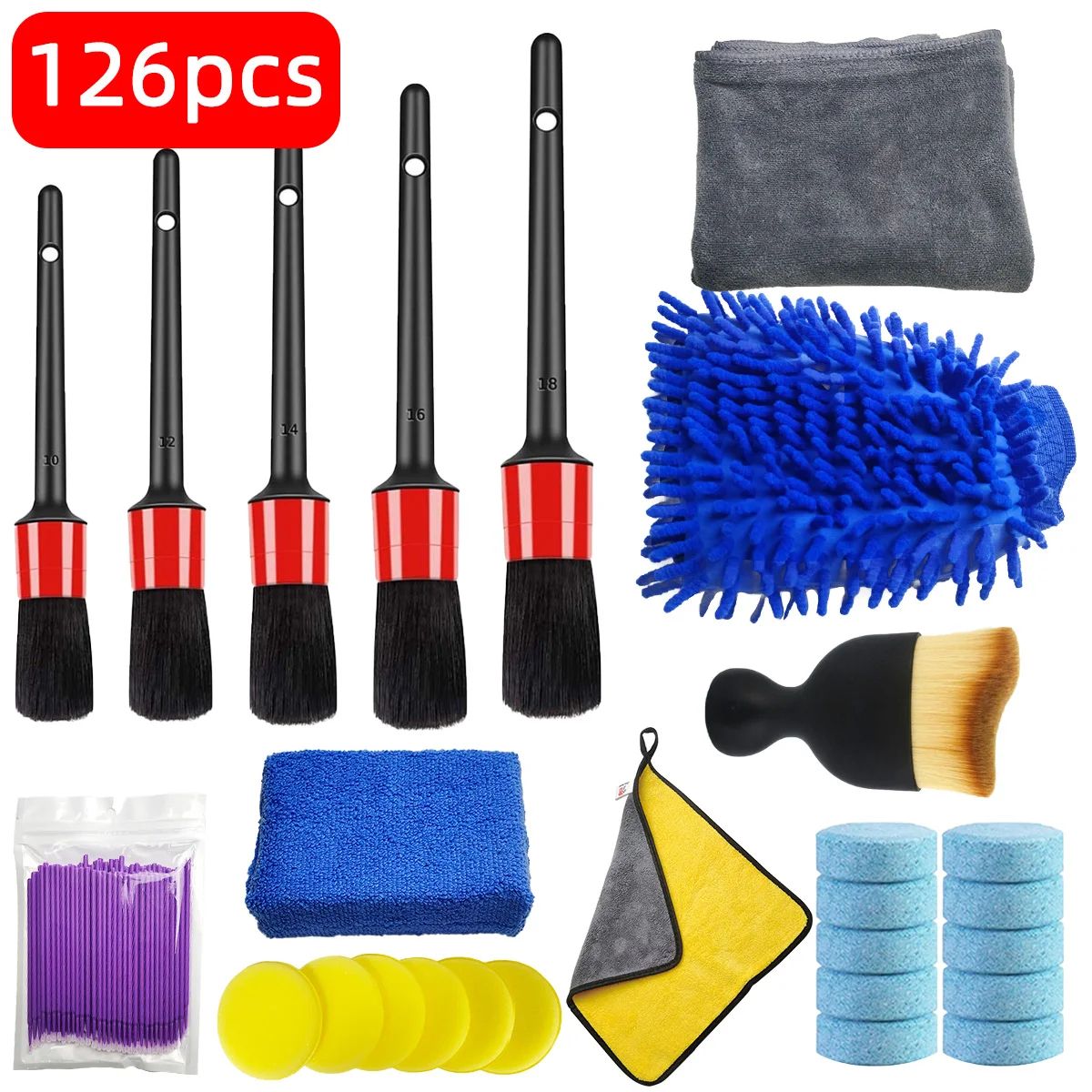126-Piece Car Detail Cleaning  - Dirt Brush Interior ulasan dan harga