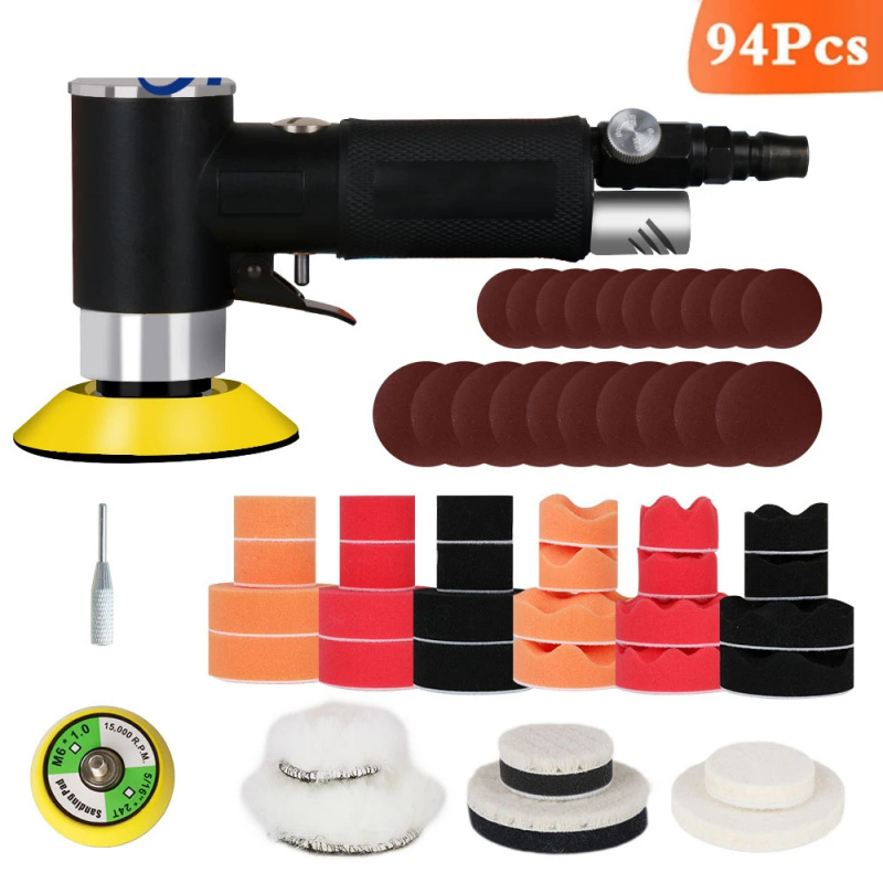 Air Sander Mini Pneumatic Grin - Polish Pad Set Buffer ulasan dan harga