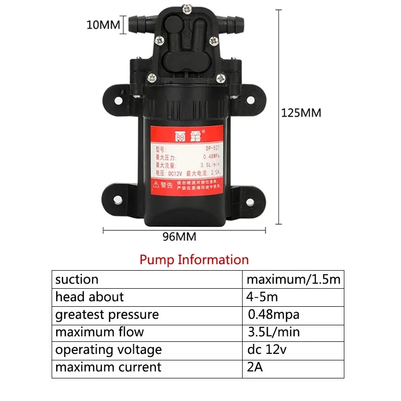 DC 12V 70PSI 3.5L/min Agricult - Car Shampoo Ph ulasan dan harga