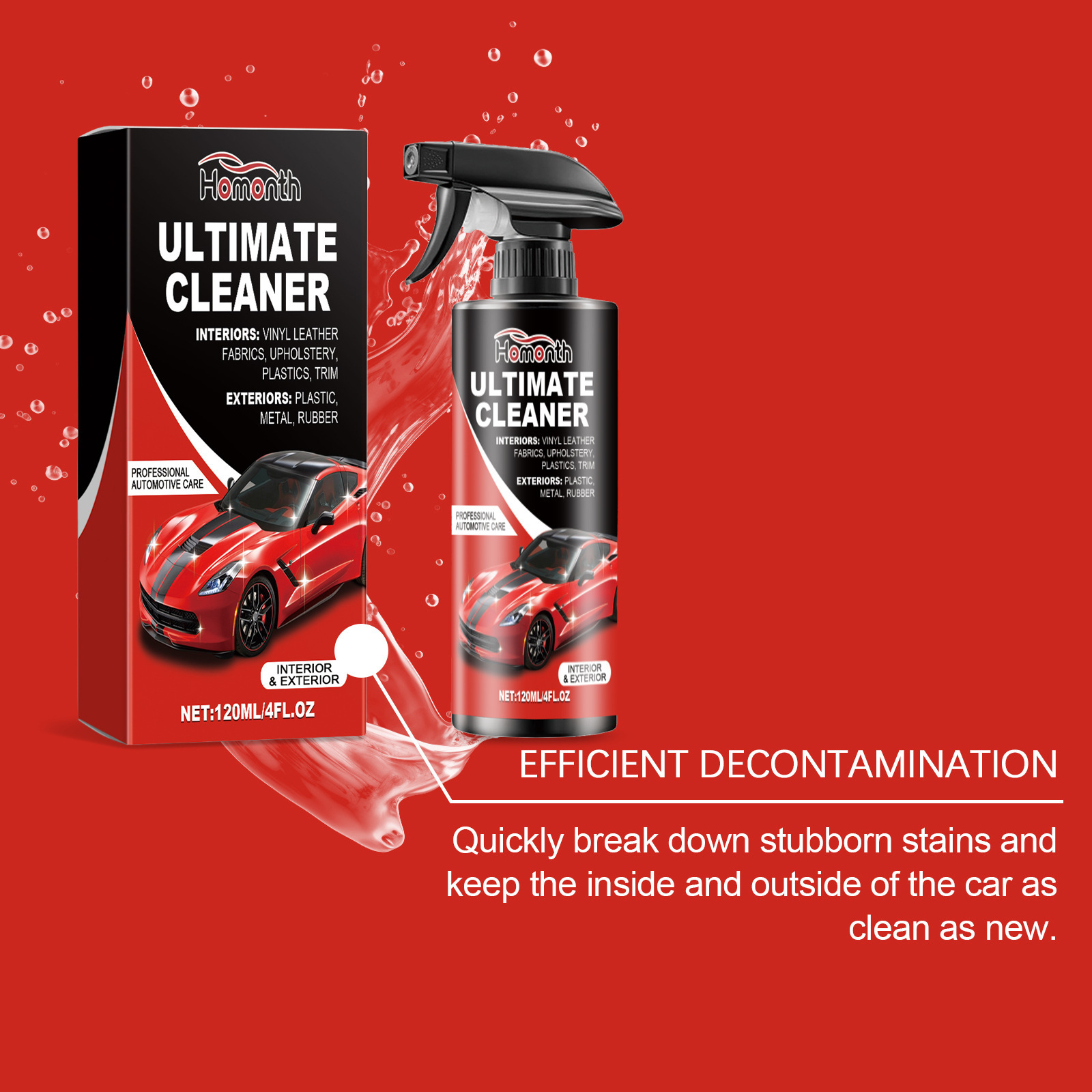 Homonth 120ml Car Interior Sta - Leather Cleaner Interior ulasan dan harga