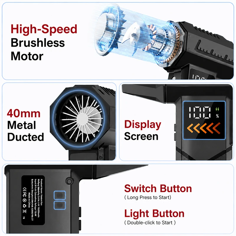 Super Powerful 2800000RPM Elec - Dryer Car Blower ulasan dan harga