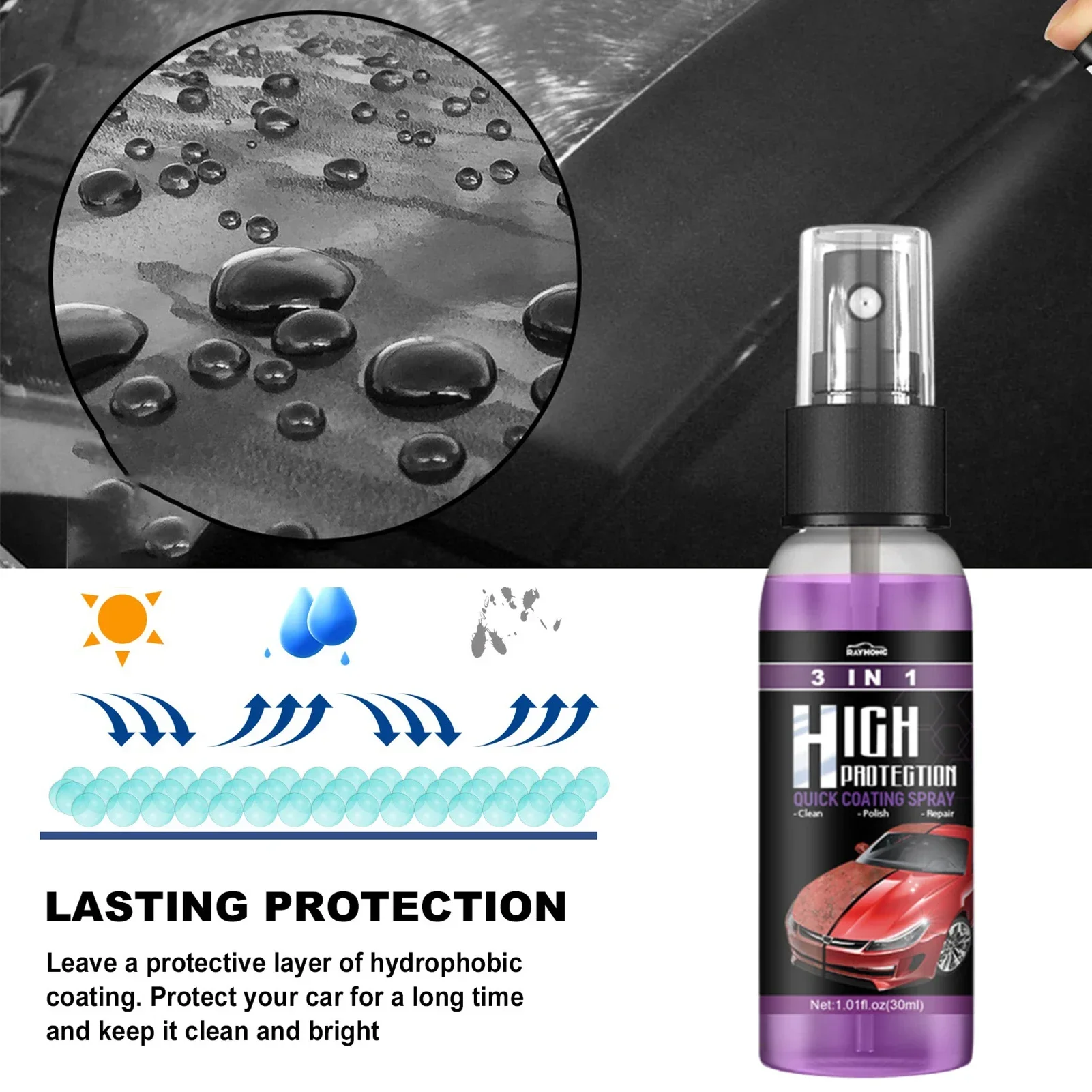 3 in 1 Car Ceramic Liquid Coat - Car Wax Ceramic Coating ulasan dan harga